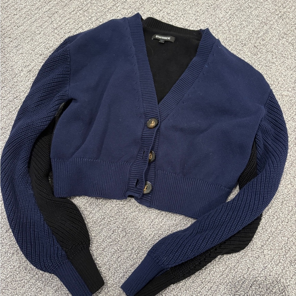 Stateside Navy and Black Women's Cardigan
